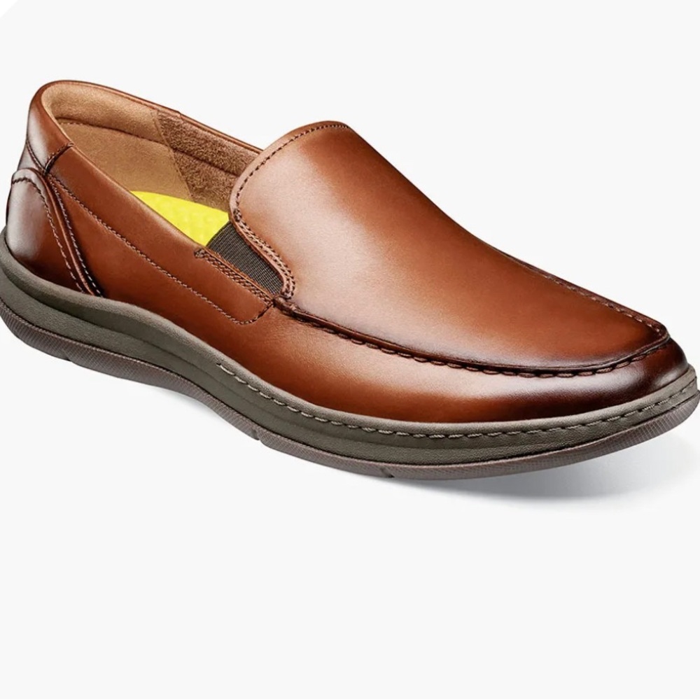 Florsheim Central Venetian Loafers Men Brown Cognac 11 W NEW